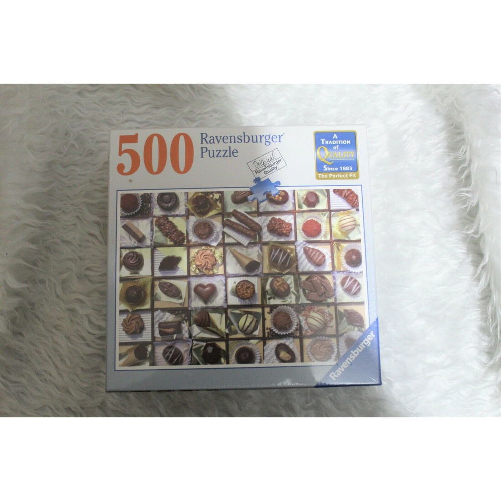 RAVENSBURGER Puzzle 500 pc. CHOCOLATE COLLAGE RARE  #821303 49 x 36 cm sealed